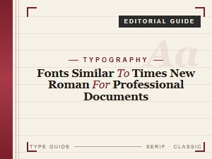 Fonts Similar to Times New Roman for Professional Documents